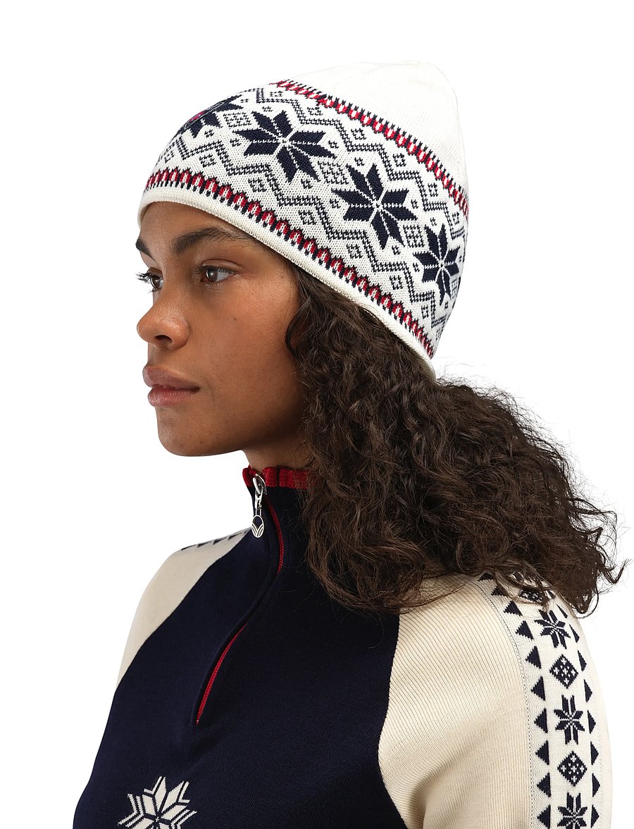 Dale of Norway - Garmisch Hat - hverdags stil - offwhite navy raspberry - 2