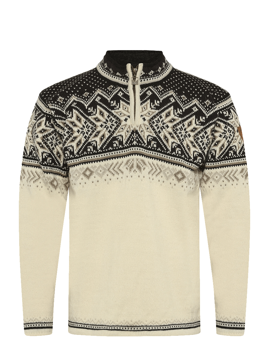 Dale of Norway - Vail Masc Sweater - poolpika lukuga džemprid - offwhite coffee sandstone - 1