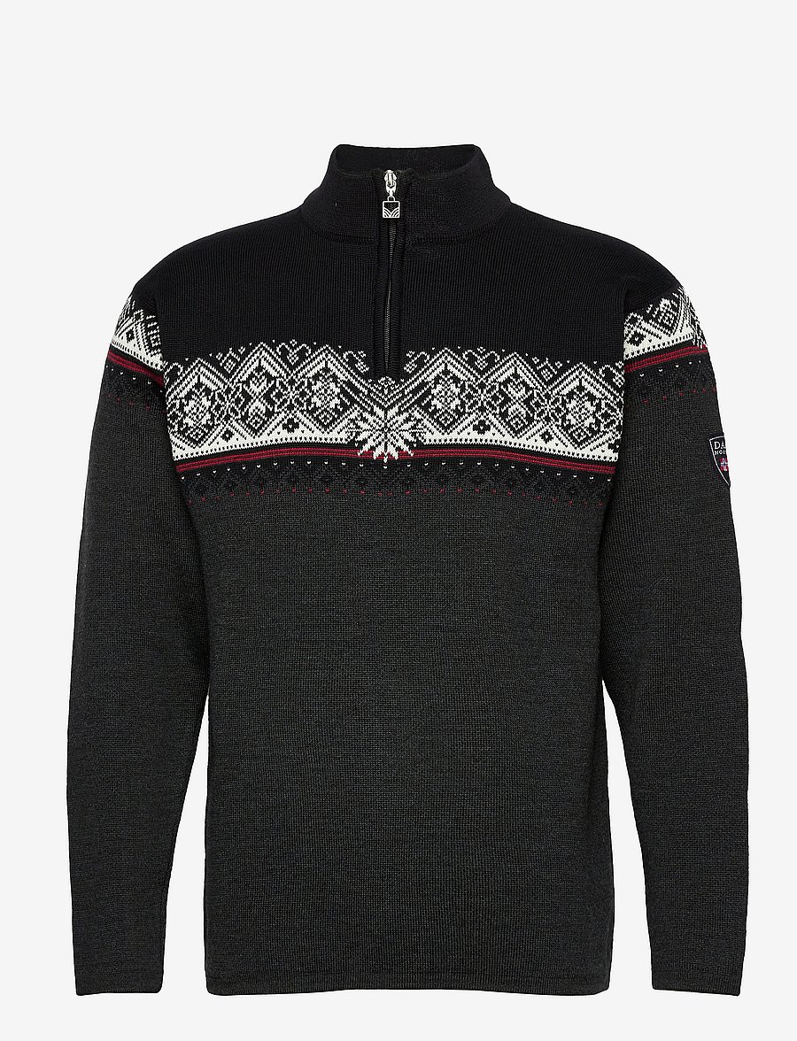Dale of Norway - Moritz Masc Sweater - darkcharcoal raspberry - 1
