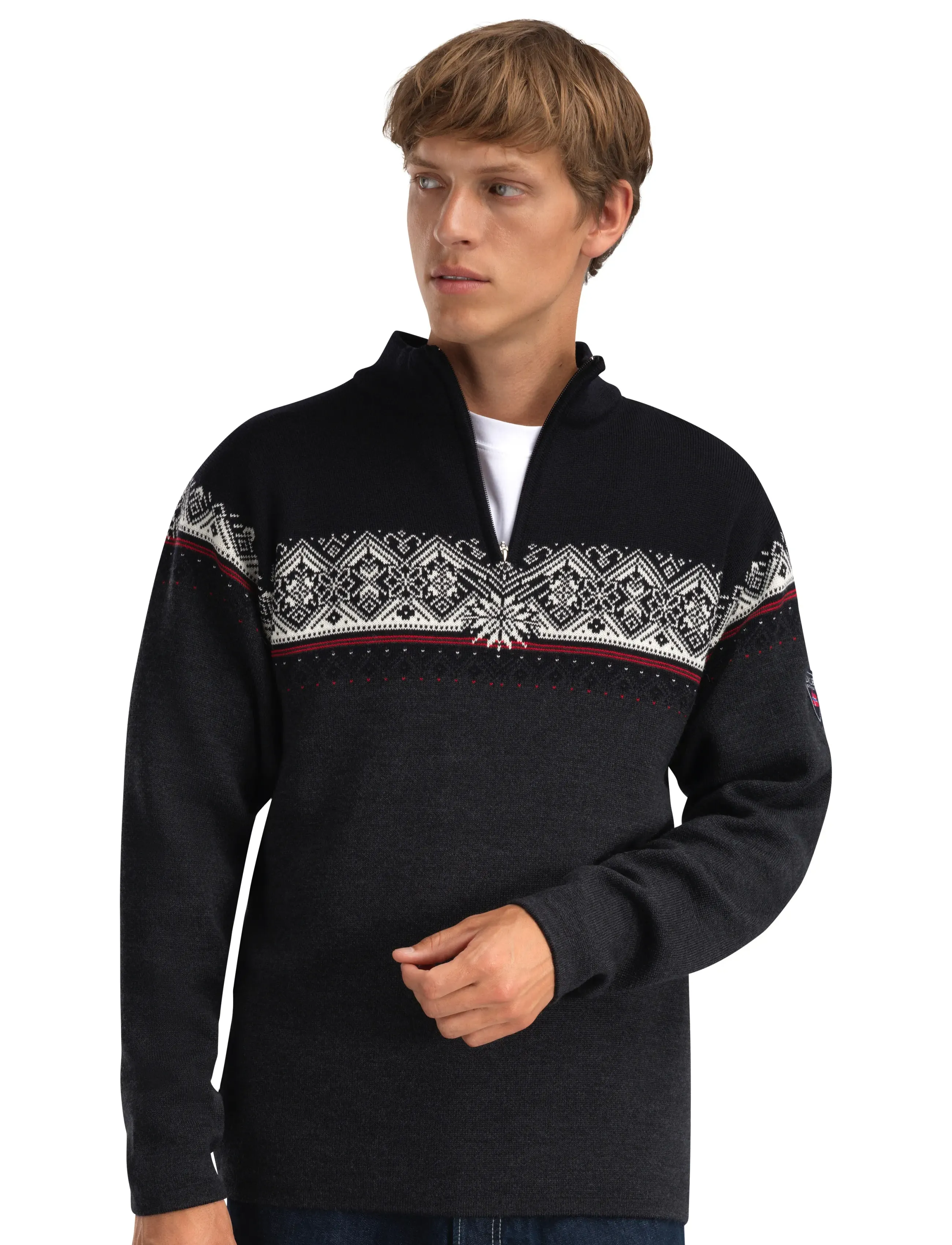 Dale of Norway - Moritz Masc Sweater - darkcharcoal raspberry - 0