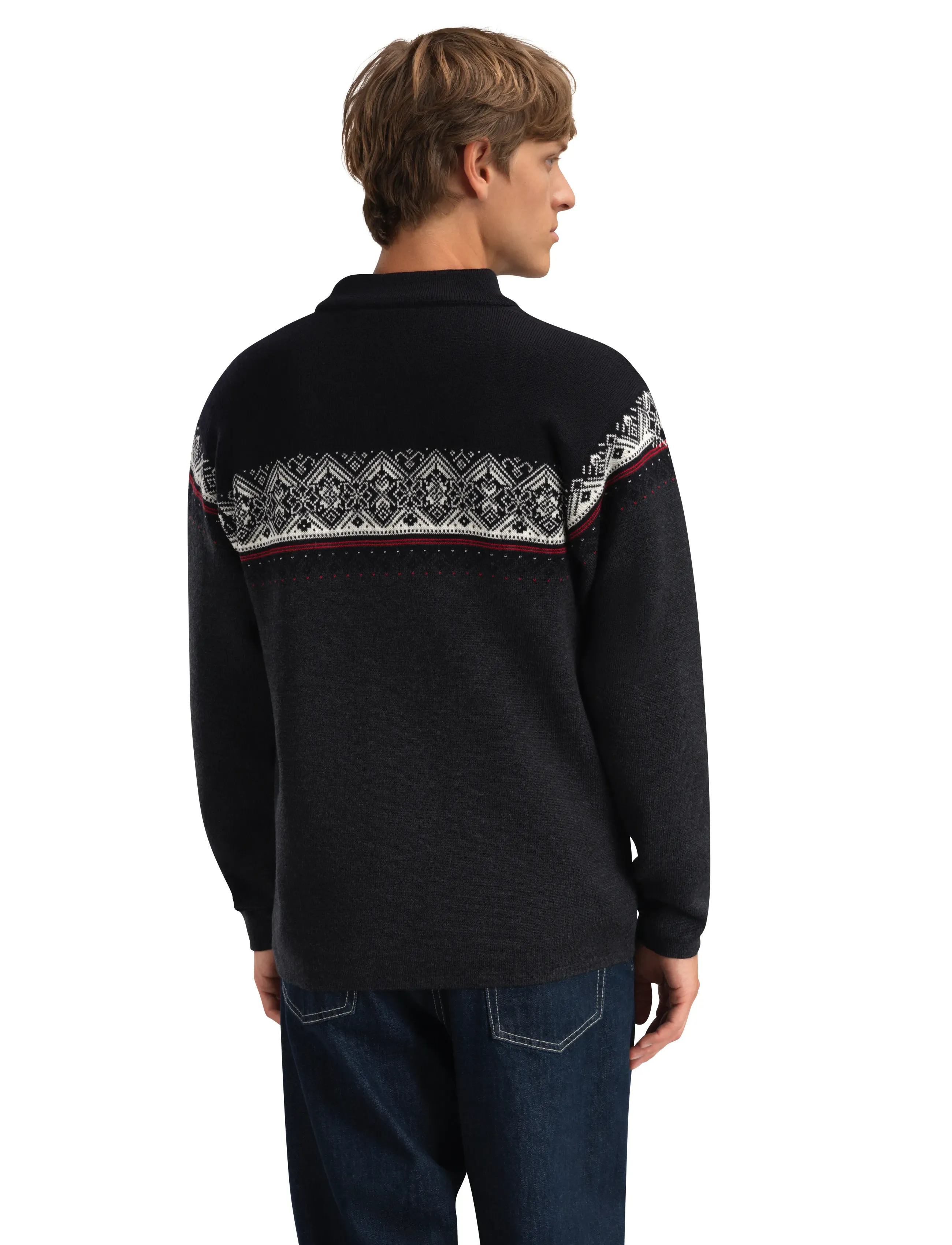 Dale of Norway - Moritz Masc Sweater - darkcharcoal raspberry - 4