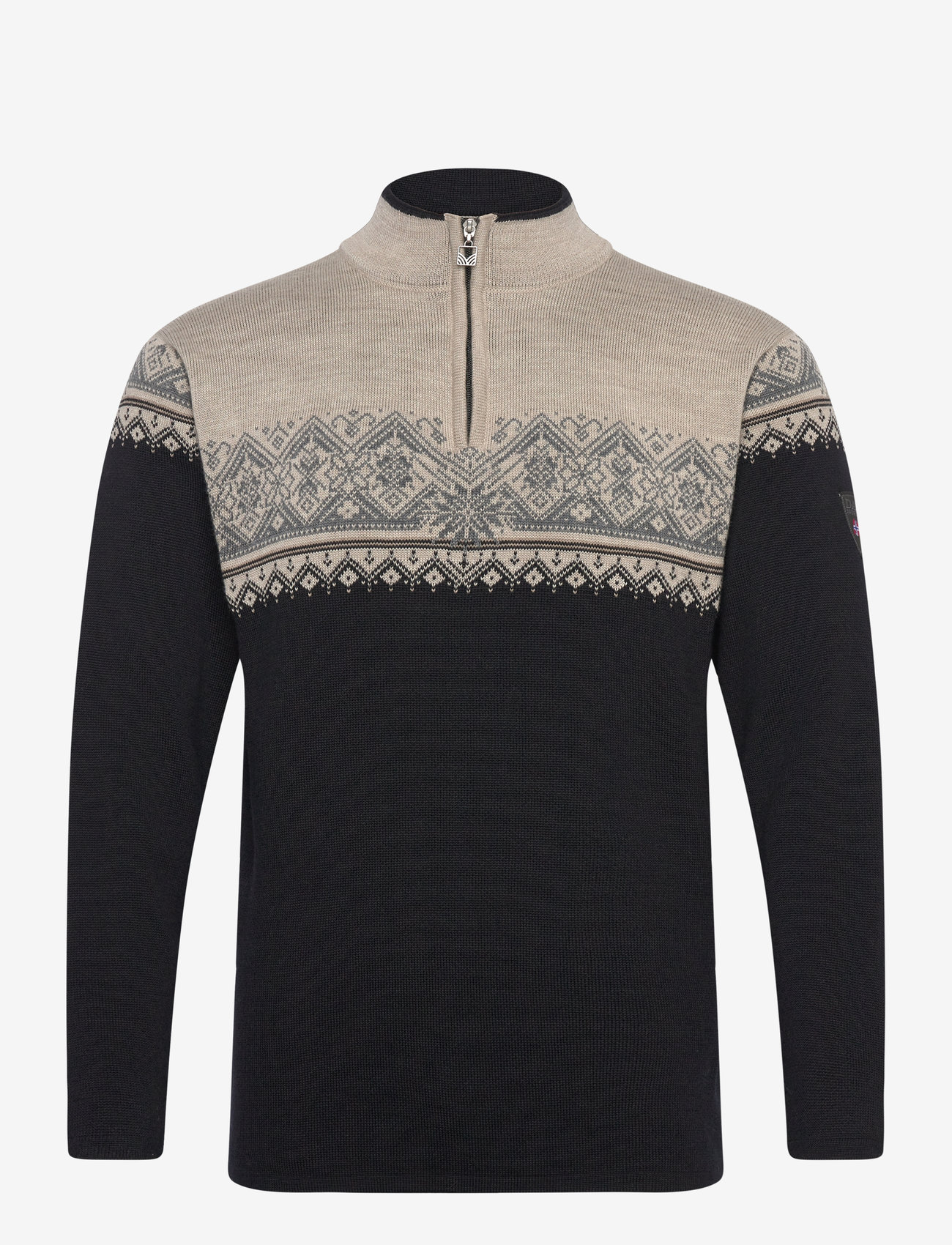 Dale of Norway - Moritz Masc Sweater - halfzip strik - black sandstone - 1