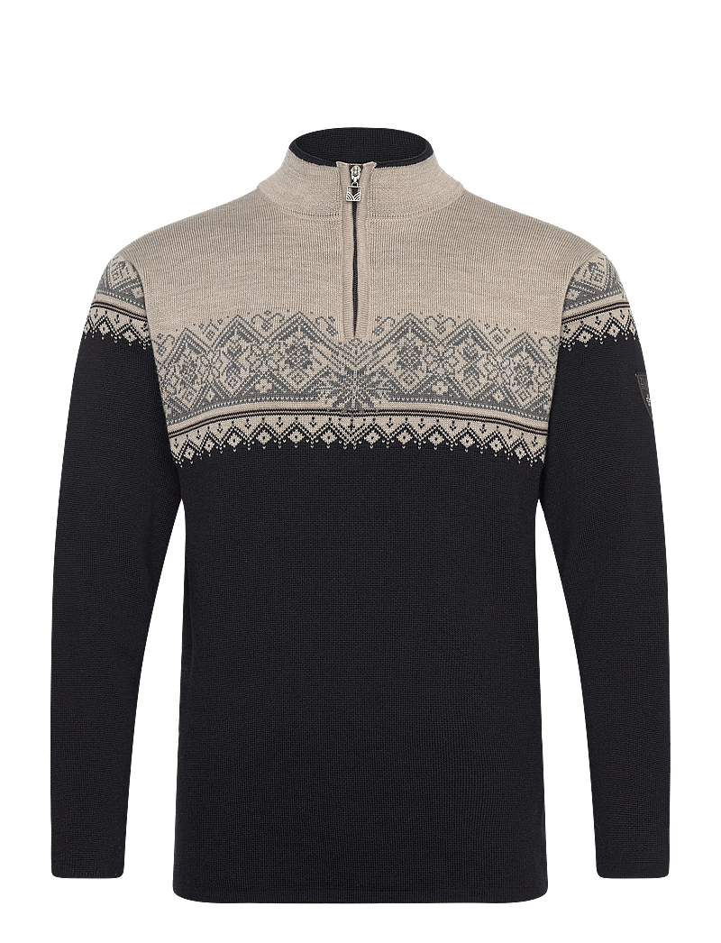 Dale of Norway - Moritz Masc Sweater - half zip jumpers - black sandstone - 1
