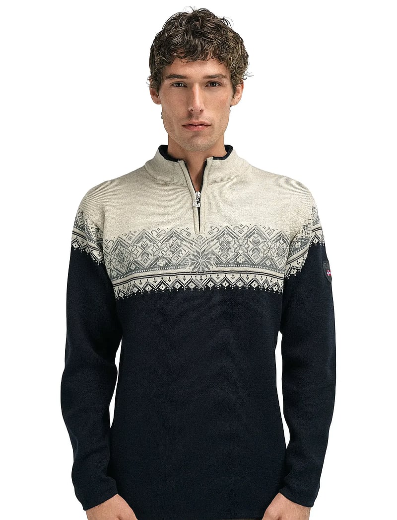 Dale of Norway - Moritz Masc Sweater - half zip jumpers - black sandstone - 0
