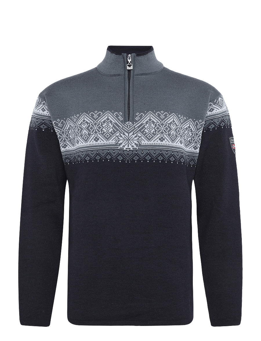 Dale of Norway - Moritz Masc Sweater - poolpika lukuga džemprid - marine steel ice - 1