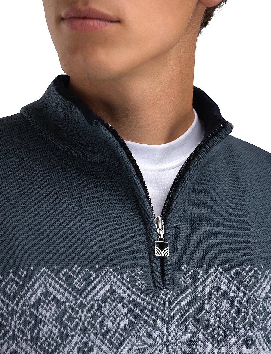 Dale of Norway - Moritz Masc Sweater - poolpika lukuga džemprid - marine steel ice - 5