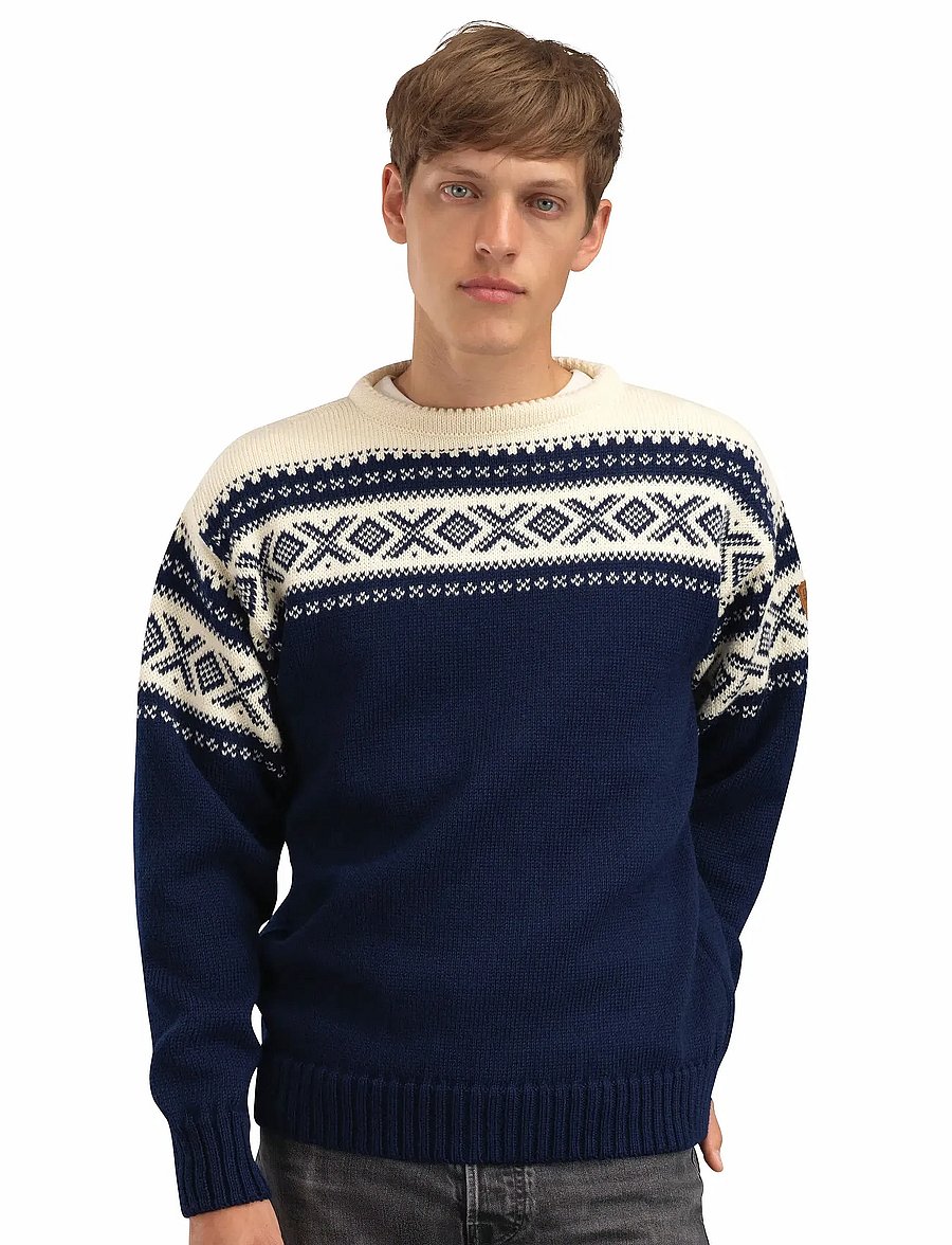 Dale of Norway - Cortina 1956 Uni Sweater - round necks - navy offwhite - 0