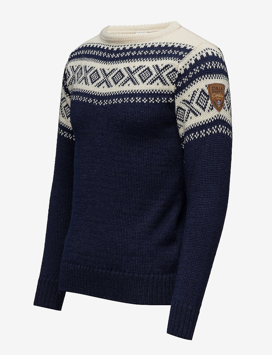 Dale of Norway - Cortina 1956 Uni Sweater - round necks - navy offwhite - 3