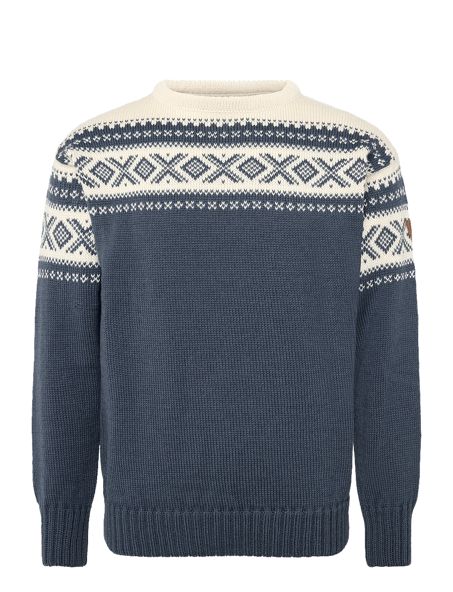 Dale of Norway - Cortina 1956 Uni Sweater - Ümara kaelusega - steel offwhite - 1