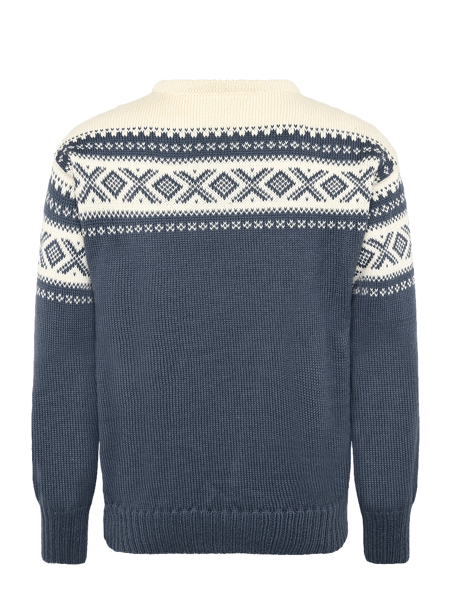 Dale of Norway - Cortina 1956 Uni Sweater - Ümara kaelusega - steel offwhite - 2