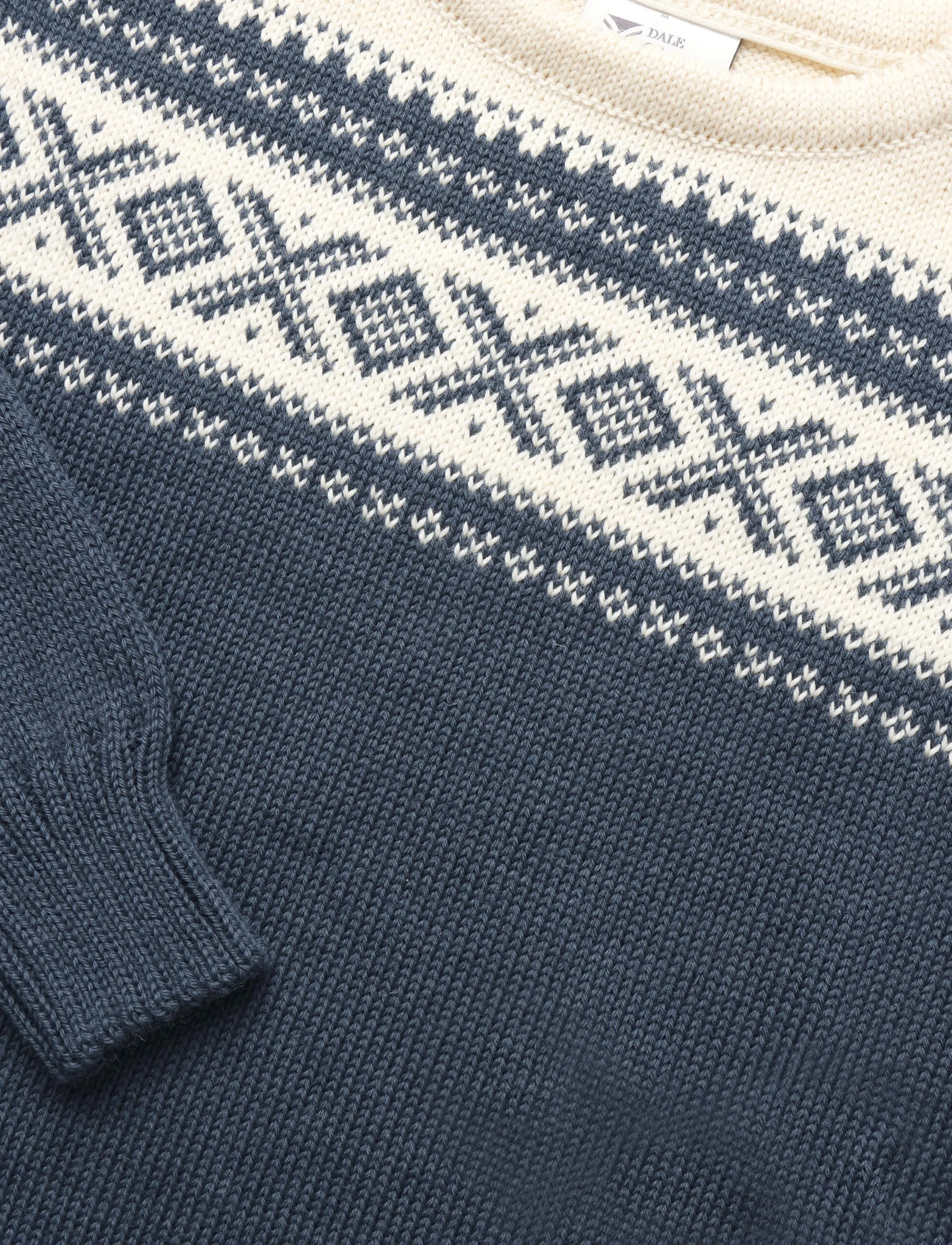 Dale of Norway - Cortina 1956 Uni Sweater - Ümara kaelusega - steel offwhite - 5