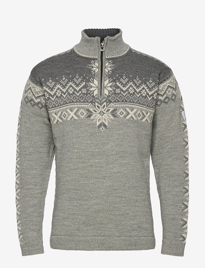 Dale of Norway - 140th Anniversary Masc Sweater - pullover mit halbem reißverschluss - lightcharcoal/smoke/offwhite - 1
