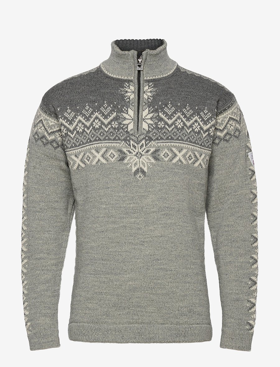 Dale of Norway - 140th Anniversary Masc Sweater - lightcharcoal smoke offwhite - 1
