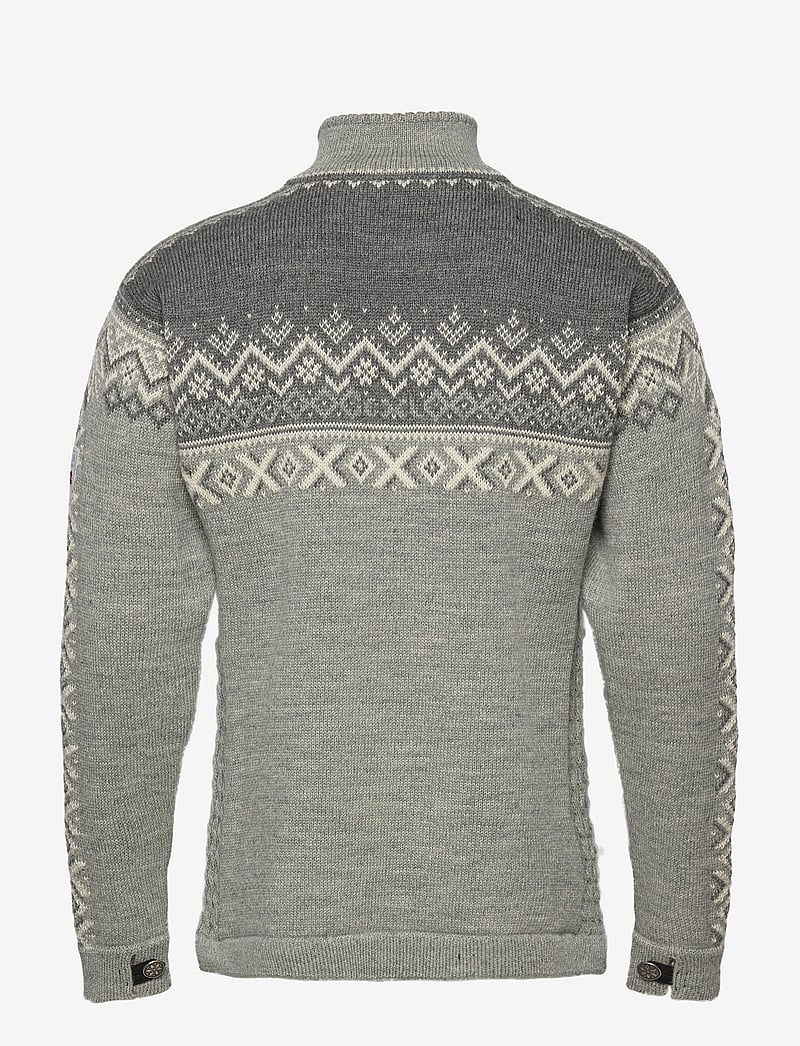 Dale of Norway - 140th Anniversary Masc Sweater - pullover mit halbem reißverschluss - lightcharcoal/smoke/offwhite - 2