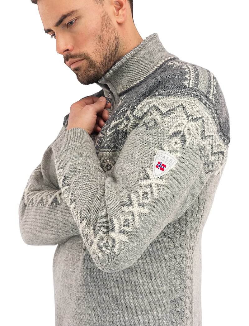Dale of Norway - 140th Anniversary Masc Sweater - pullover mit halbem reißverschluss - lightcharcoal/smoke/offwhite - 4
