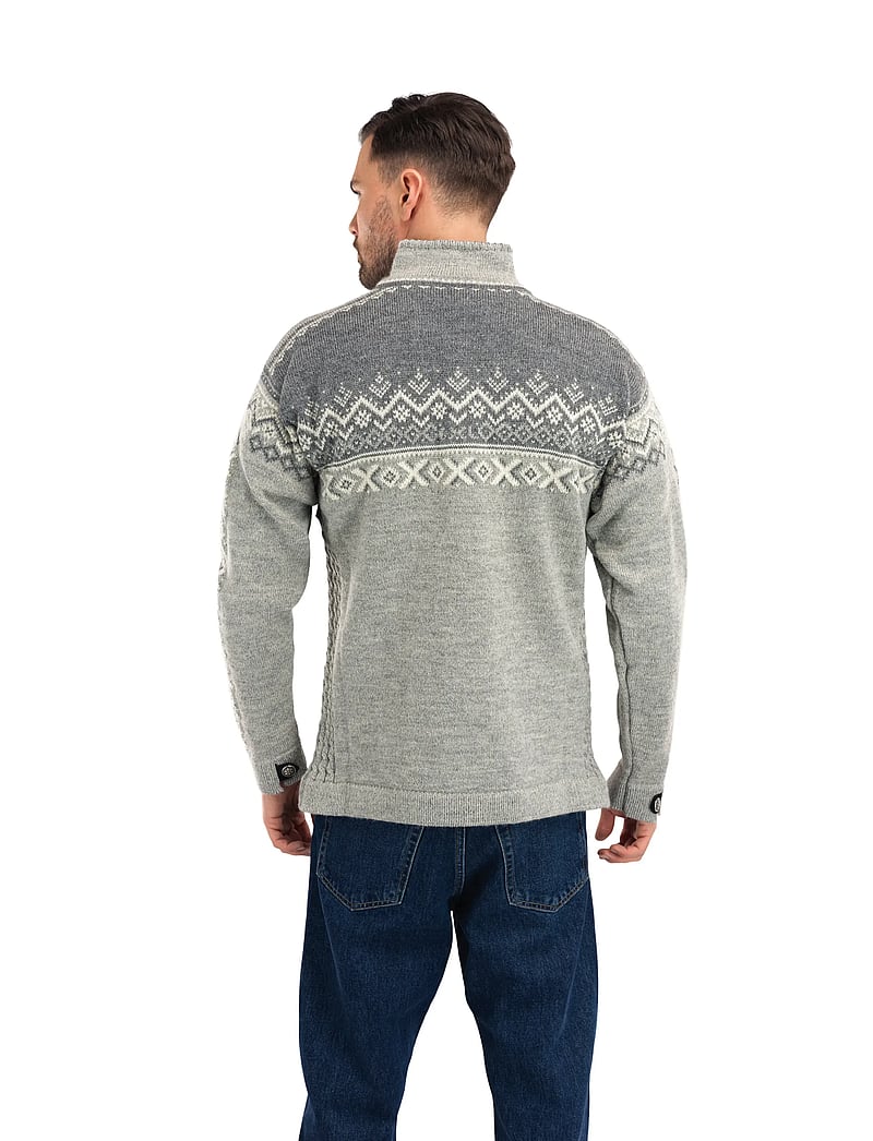 Dale of Norway - 140th Anniversary Masc Sweater - pullover mit halbem reißverschluss - lightcharcoal/smoke/offwhite - 5