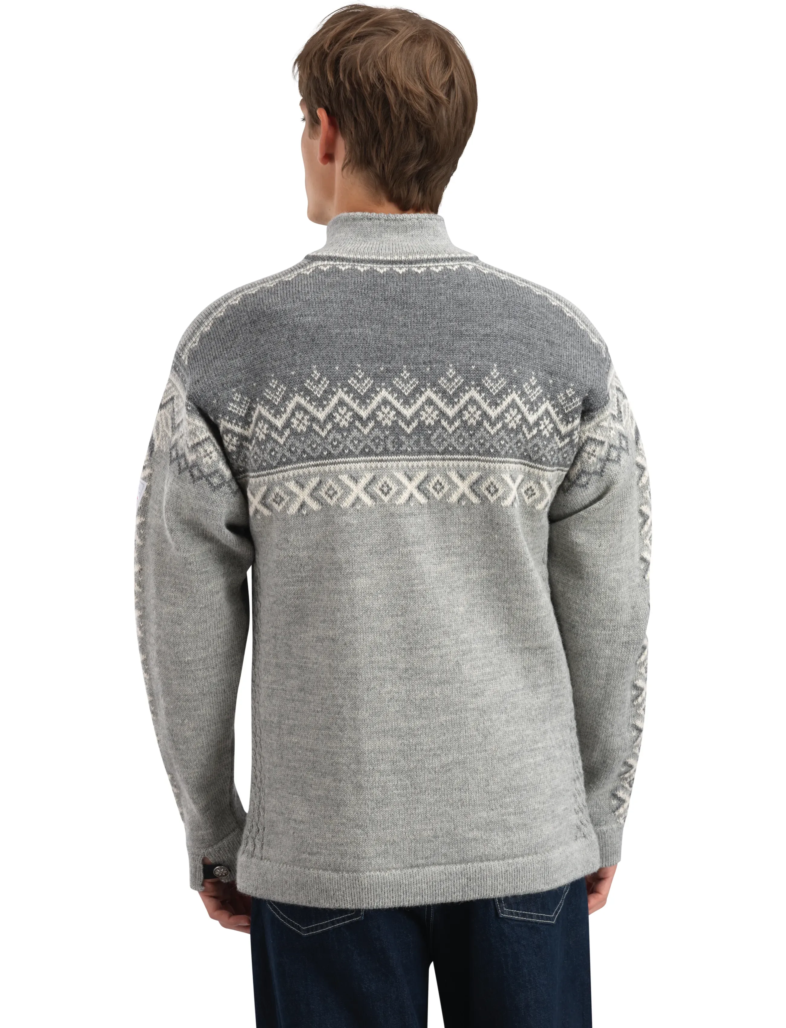 Dale of Norway - 140th Anniversary Masc Sweater - lightcharcoal smoke offwhite - 5