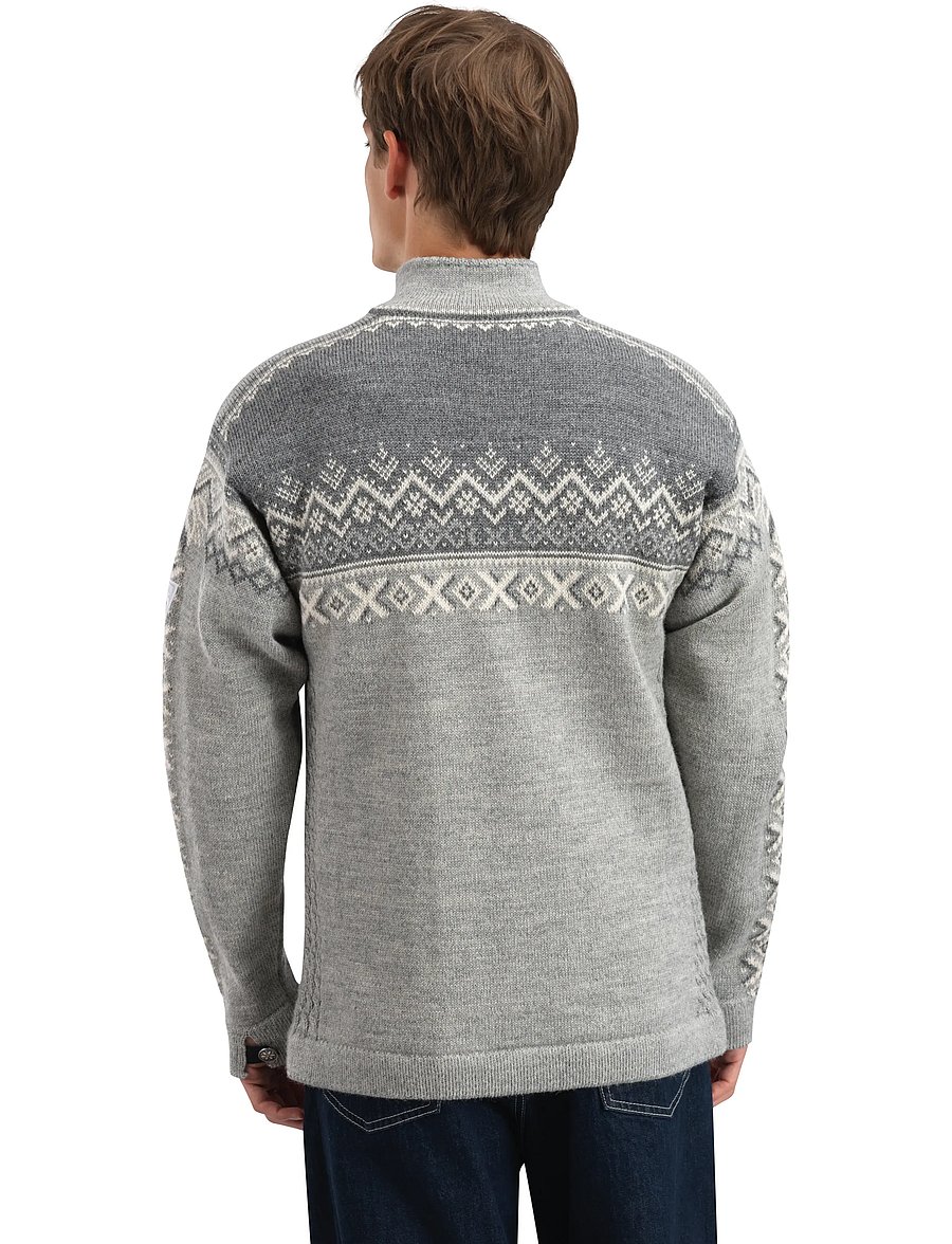 Dale of Norway - 140th Anniversary Masc Sweater - lightcharcoal smoke offwhite - 5