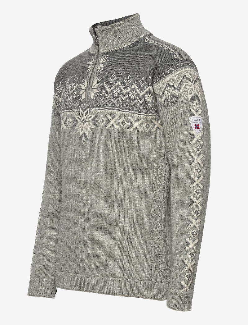 Dale of Norway - 140th Anniversary Masc Sweater - pullover mit halbem reißverschluss - lightcharcoal/smoke/offwhite - 3