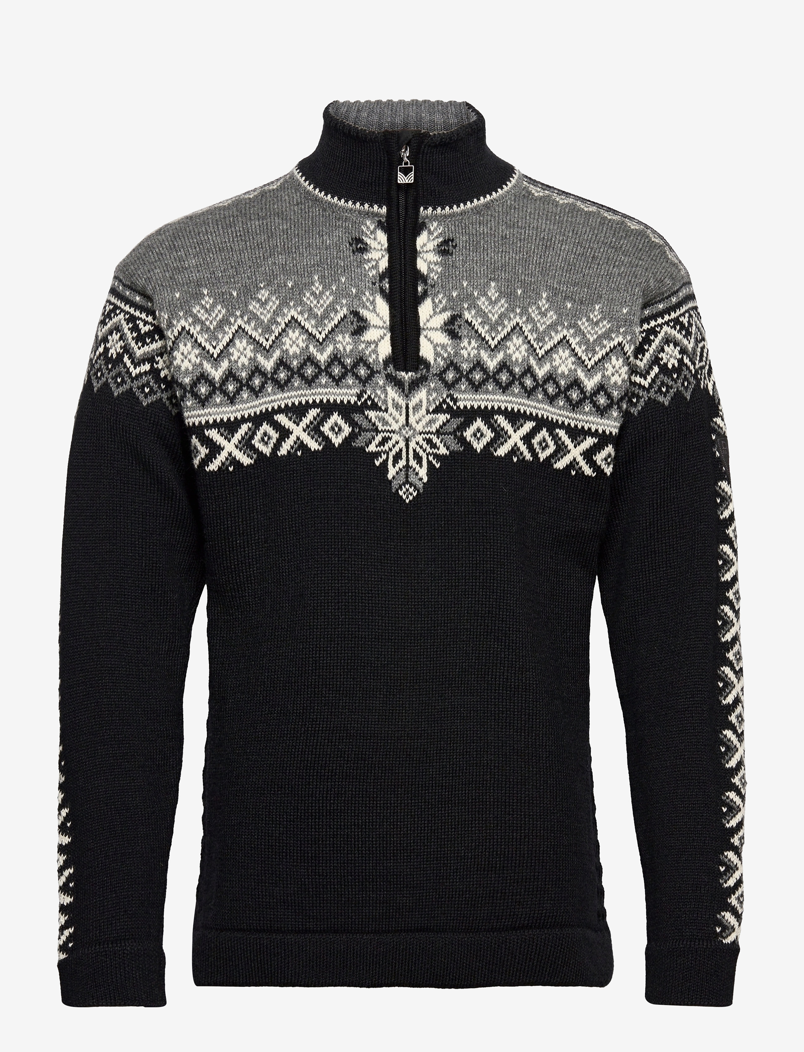 Dale of Norway 140th Anniversary Masc Sweater - Clothing - BLACK SMOKE OFFWHITE / black
