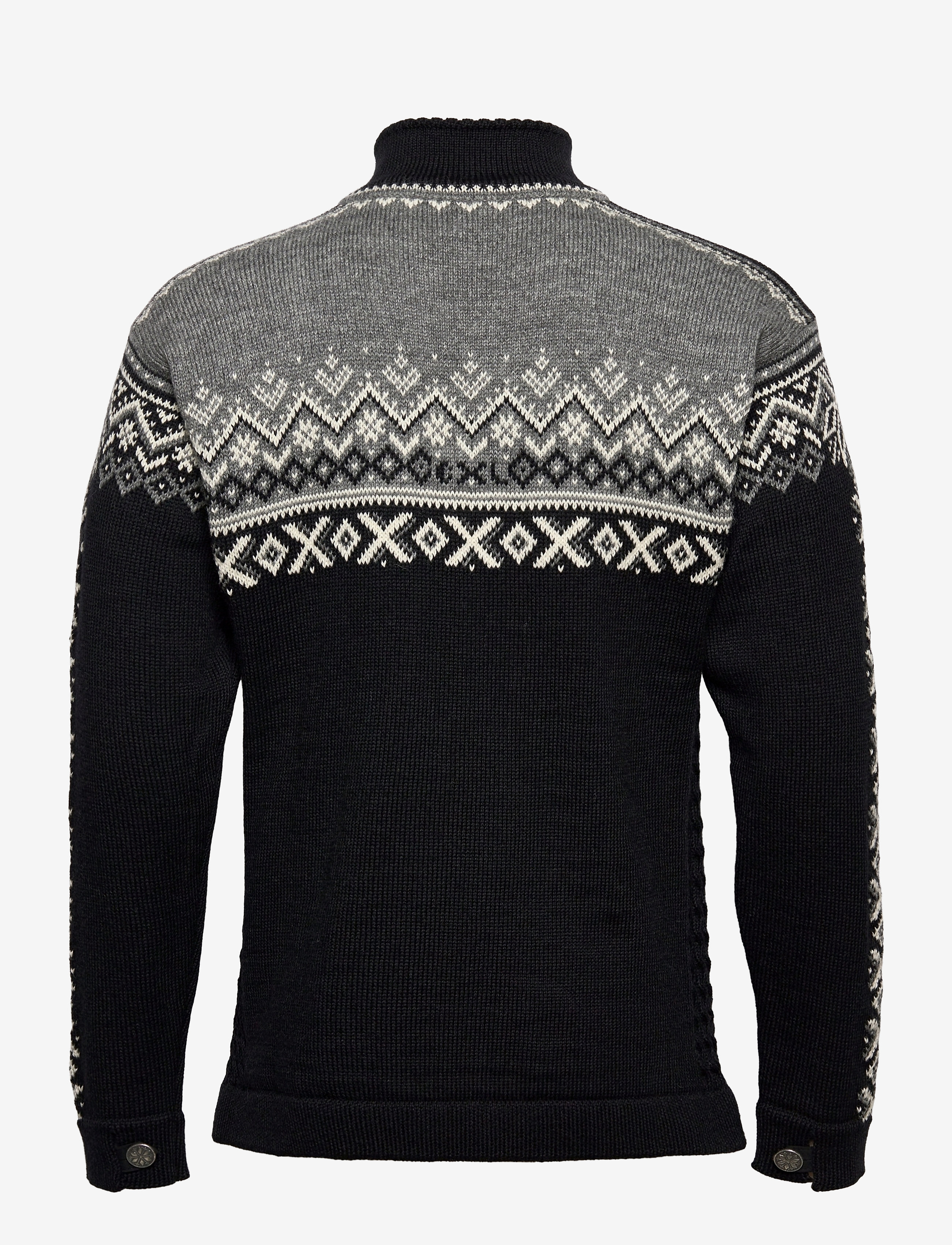 Dale of Norway - 140th Anniversary Masc Sweater - half zip jumpers - black smoke offwhite - 2