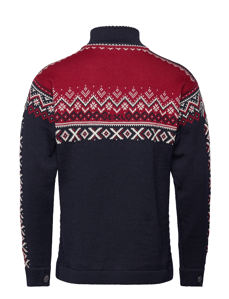 Dale of Norway - 140th Anniversary Masc Sweater - navy redrose offwhite - 2