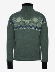 Dale of Norway - Fongen WP Masc Sweater - džemperi ar daļēju rāvējslēdzēja aizdari - smoke/offwhite/indigo/charcoal - 0