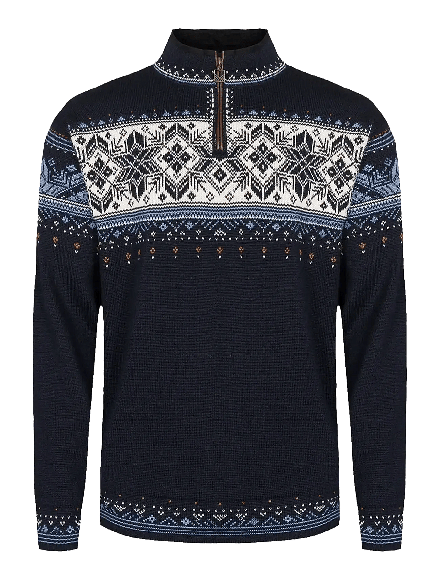 Dale of Norway - Blyfjell Sweater - pulls demi-zippés - midnavy blushad offwhite copper - 1