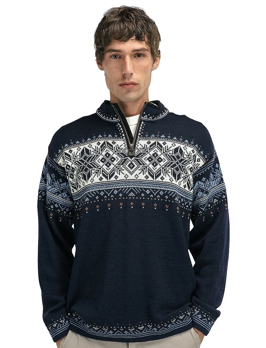 Dale of Norway - Blyfjell Sweater - pulls demi-zippés - midnavy blushad offwhite copper - 0