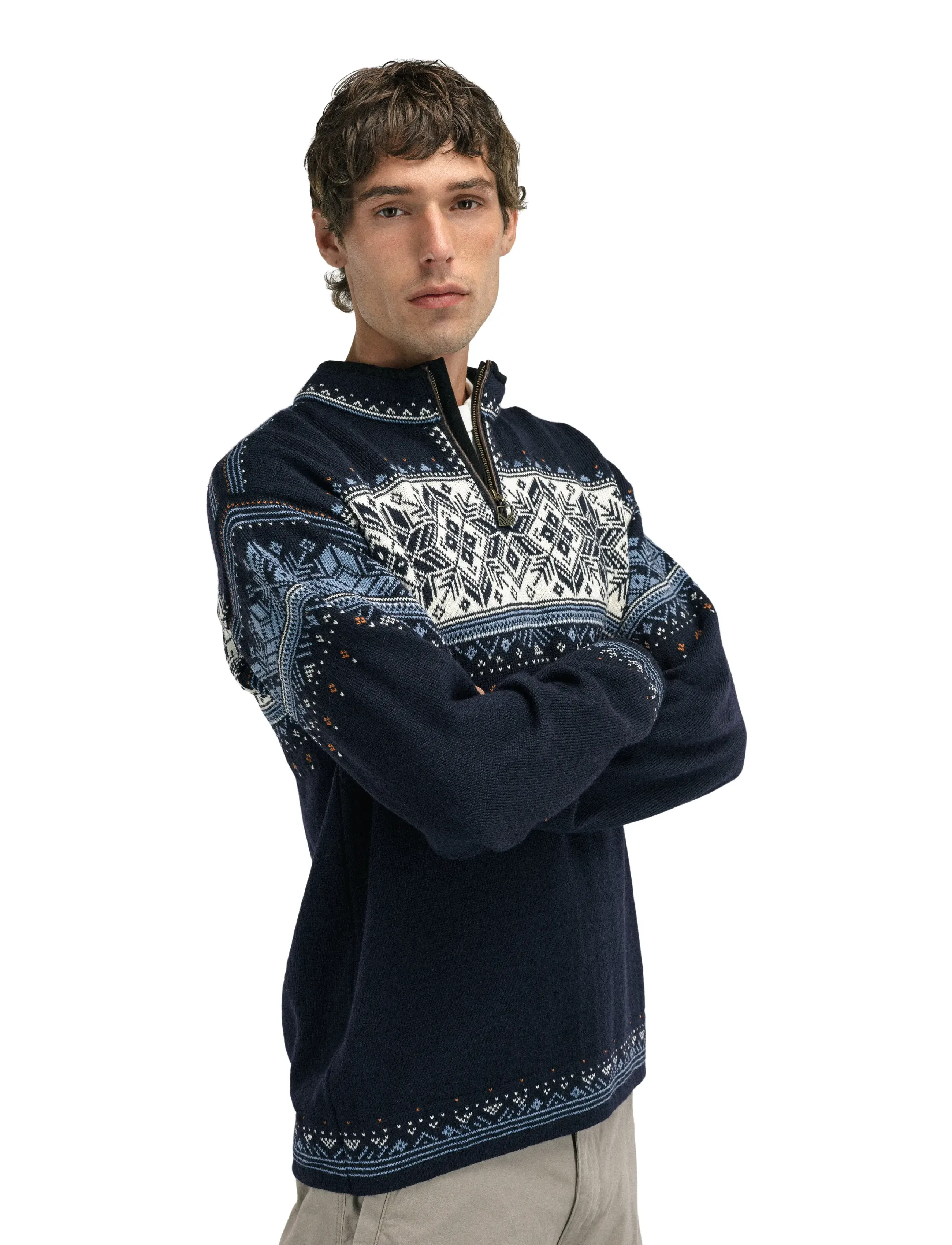 Dale of Norway - Blyfjell Sweater - pulls demi-zippés - midnavy blushad offwhite copper - 2