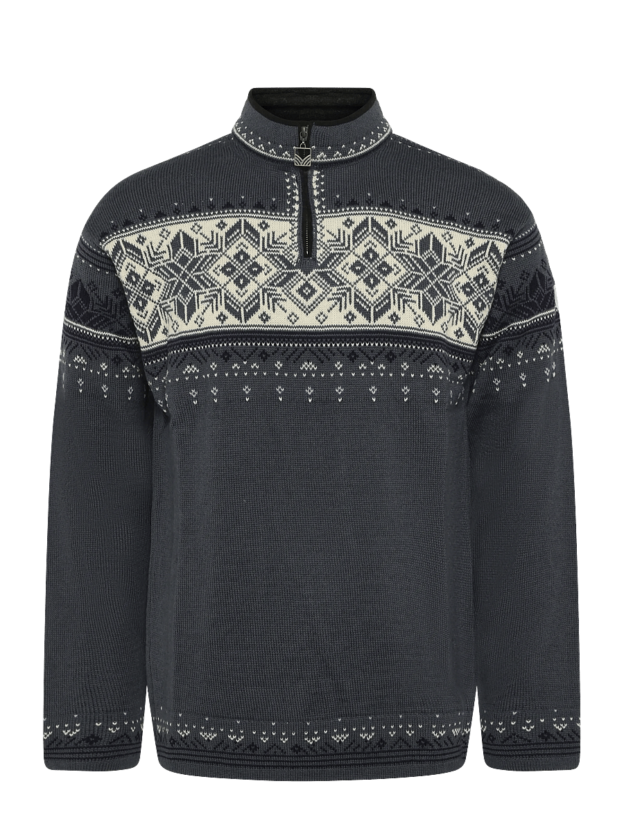 Dale of Norway - Blyfjell Sweater - poolpika lukuga džemprid - steel offwhite navy - 1