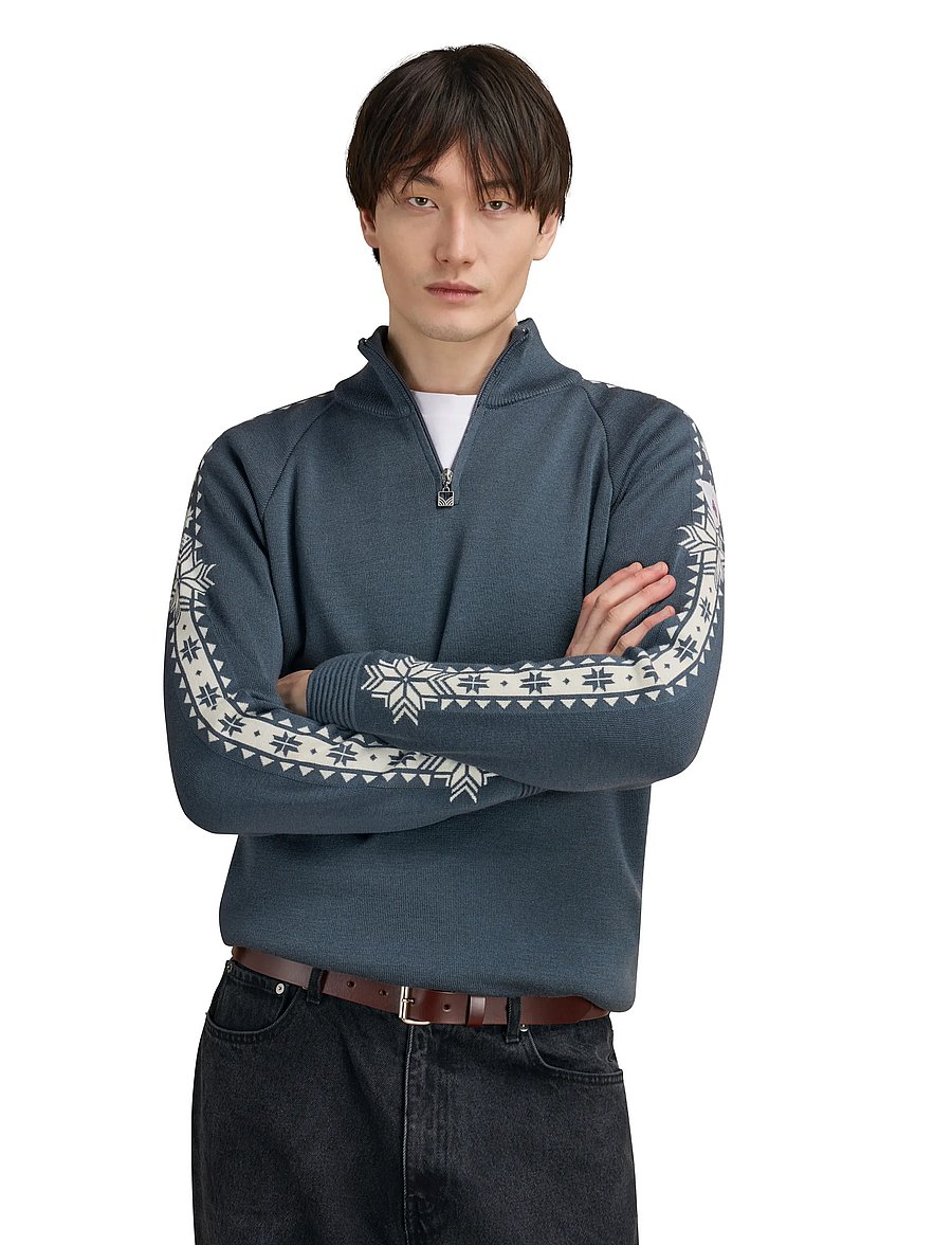 Dale of Norway - Geilo Masc Sweater - sweatshirts - steel offwhite - 0