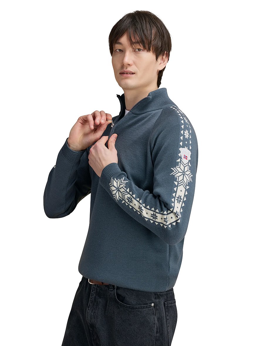 Dale of Norway - Geilo Masc Sweater - sweatshirts - steel offwhite - 4