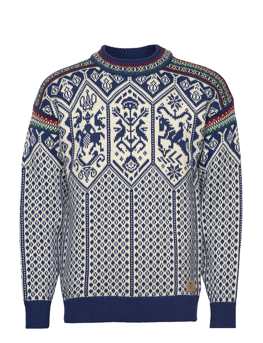 Dale of Norway - 1994 Masc Sweater - indigo mustard botttlegreen - 1