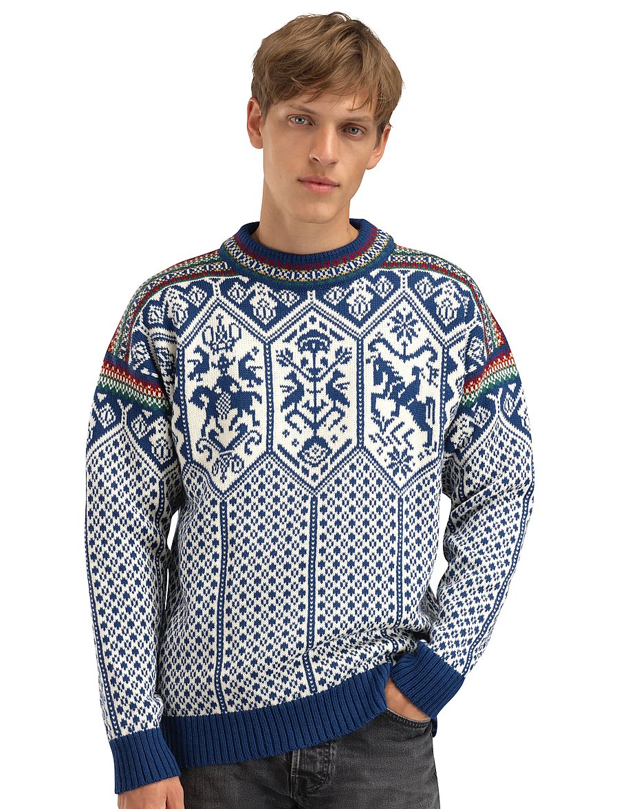Dale of Norway - 1994 Masc Sweater - indigo mustard botttlegreen - 0
