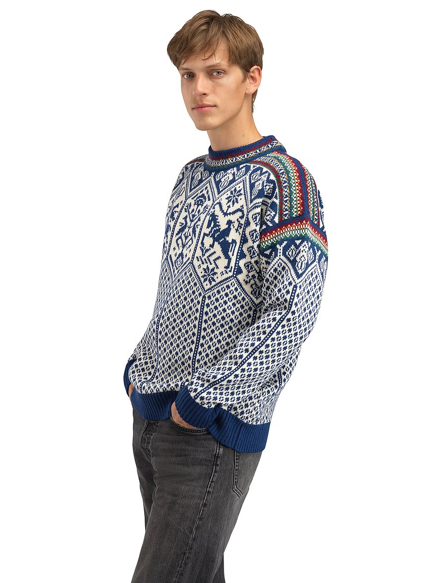 Dale of Norway - 1994 Masc Sweater - indigo mustard botttlegreen - 3