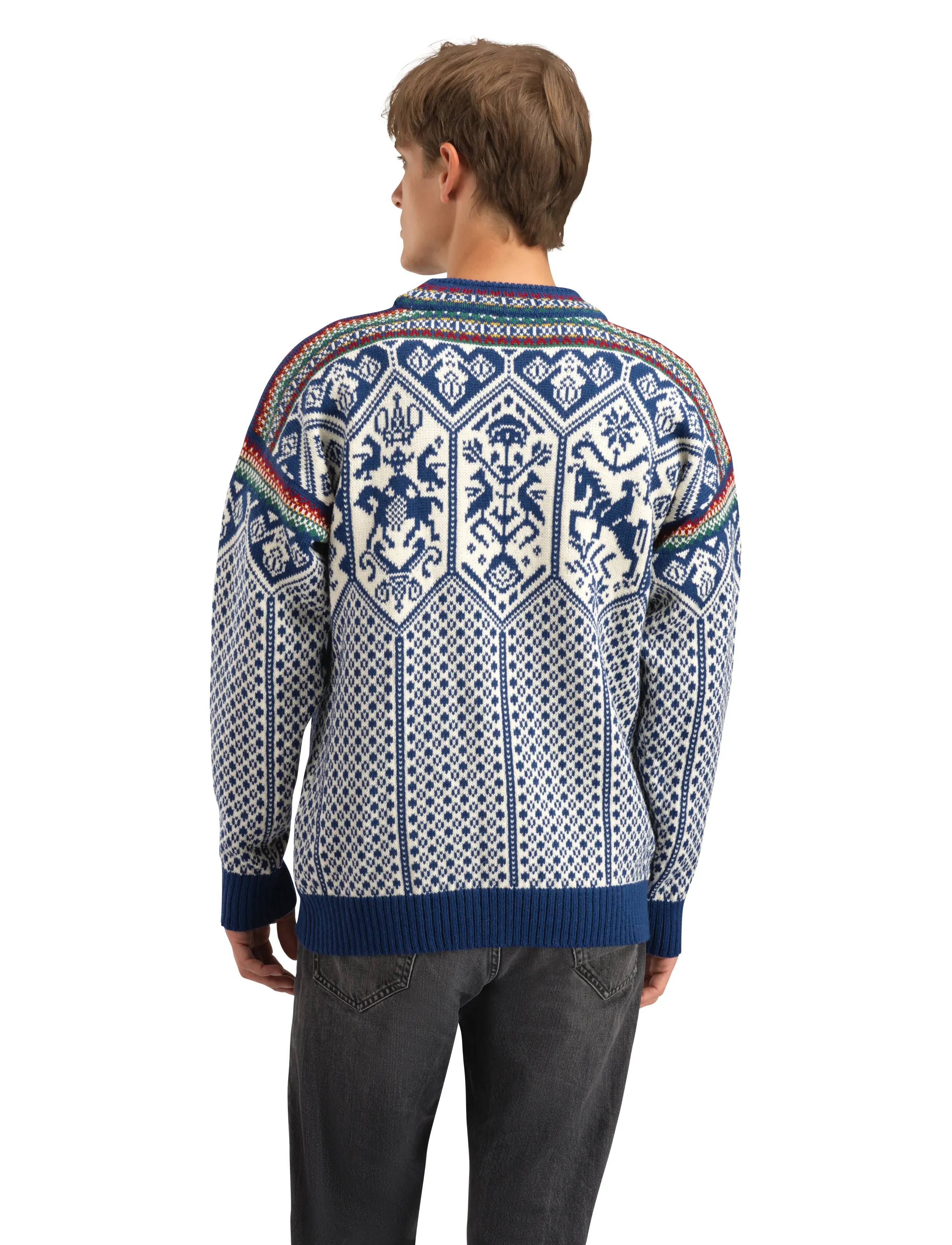 Dale of Norway - 1994 Masc Sweater - indigo mustard botttlegreen - 4