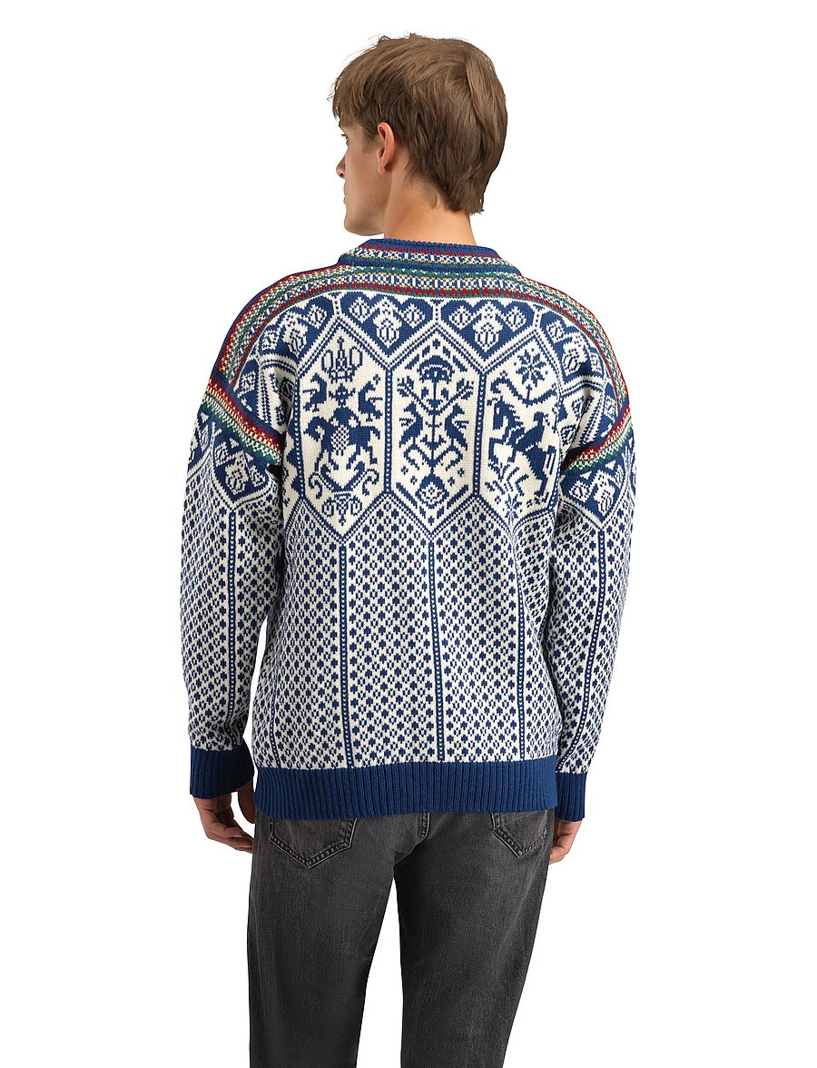 Dale of Norway - 1994 Masc Sweater - indigo mustard botttlegreen - 4