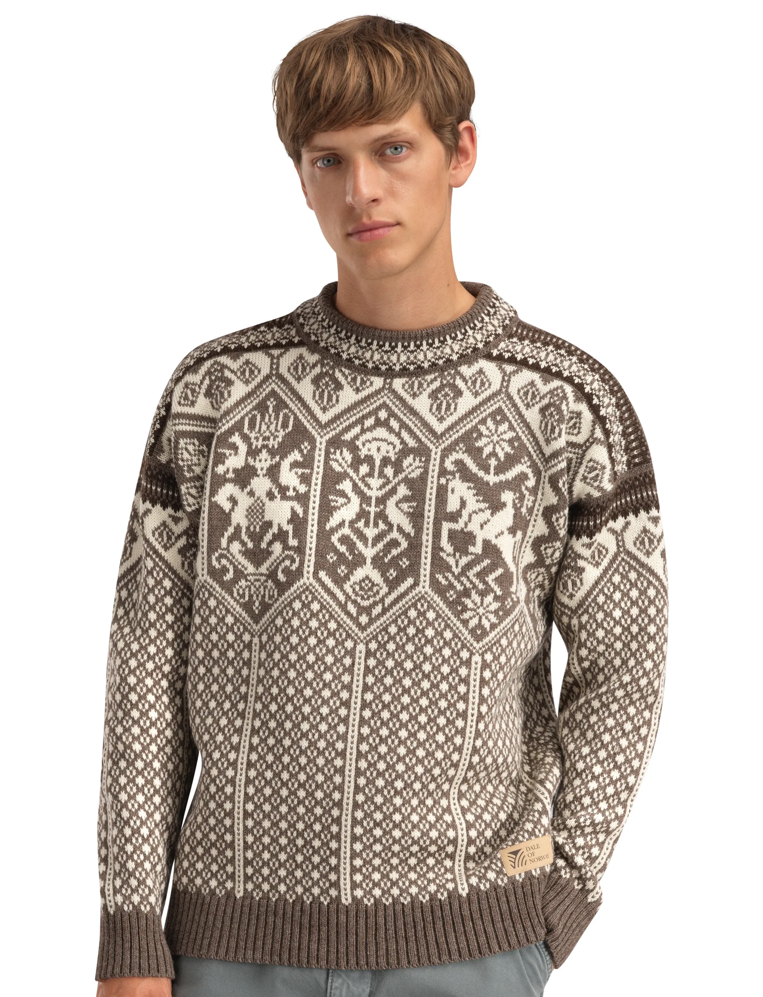 Dale of Norway 1994 Masc Sweater, Herren, Norwegischer Pullover, Braun, Gr.XXL