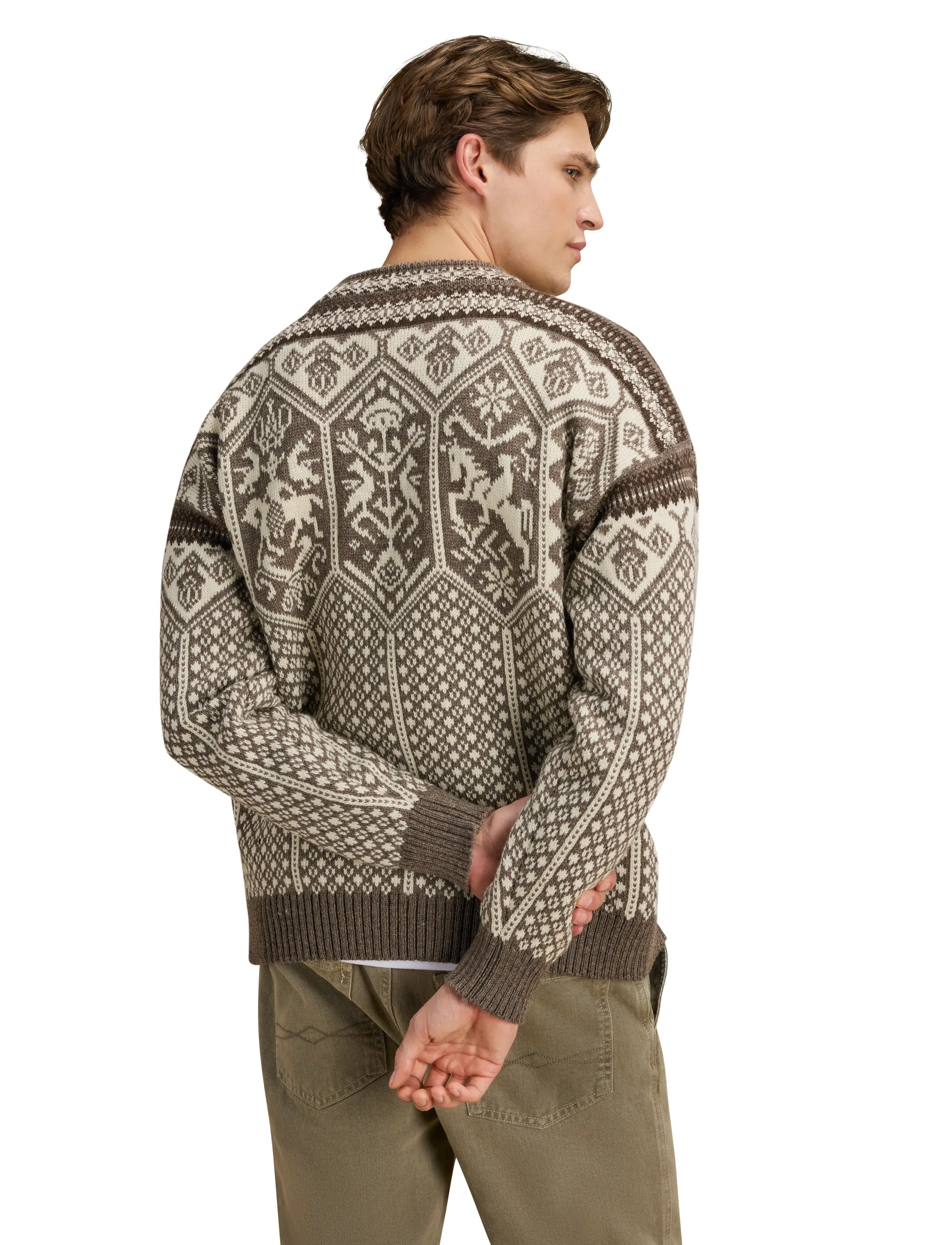 Dale of Norway - 1994 Masc Sweater - Ümara kaelusega - nutmeg nat.white coffee - 3