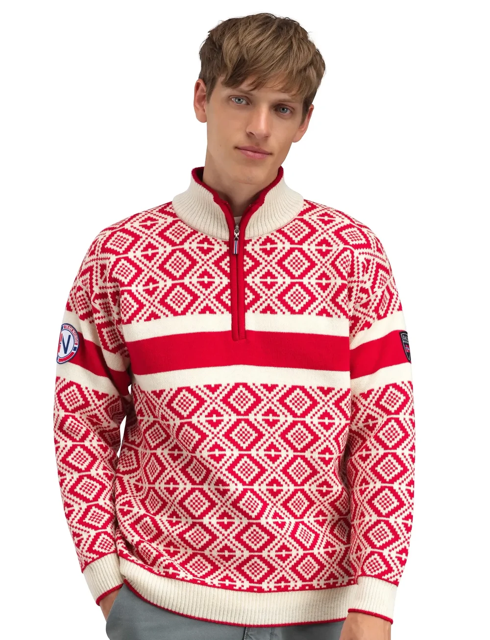 Dale of Norway - Team Norway Cortina Masc Sweater - pullover mit halbem reißverschluss - b00 - 0