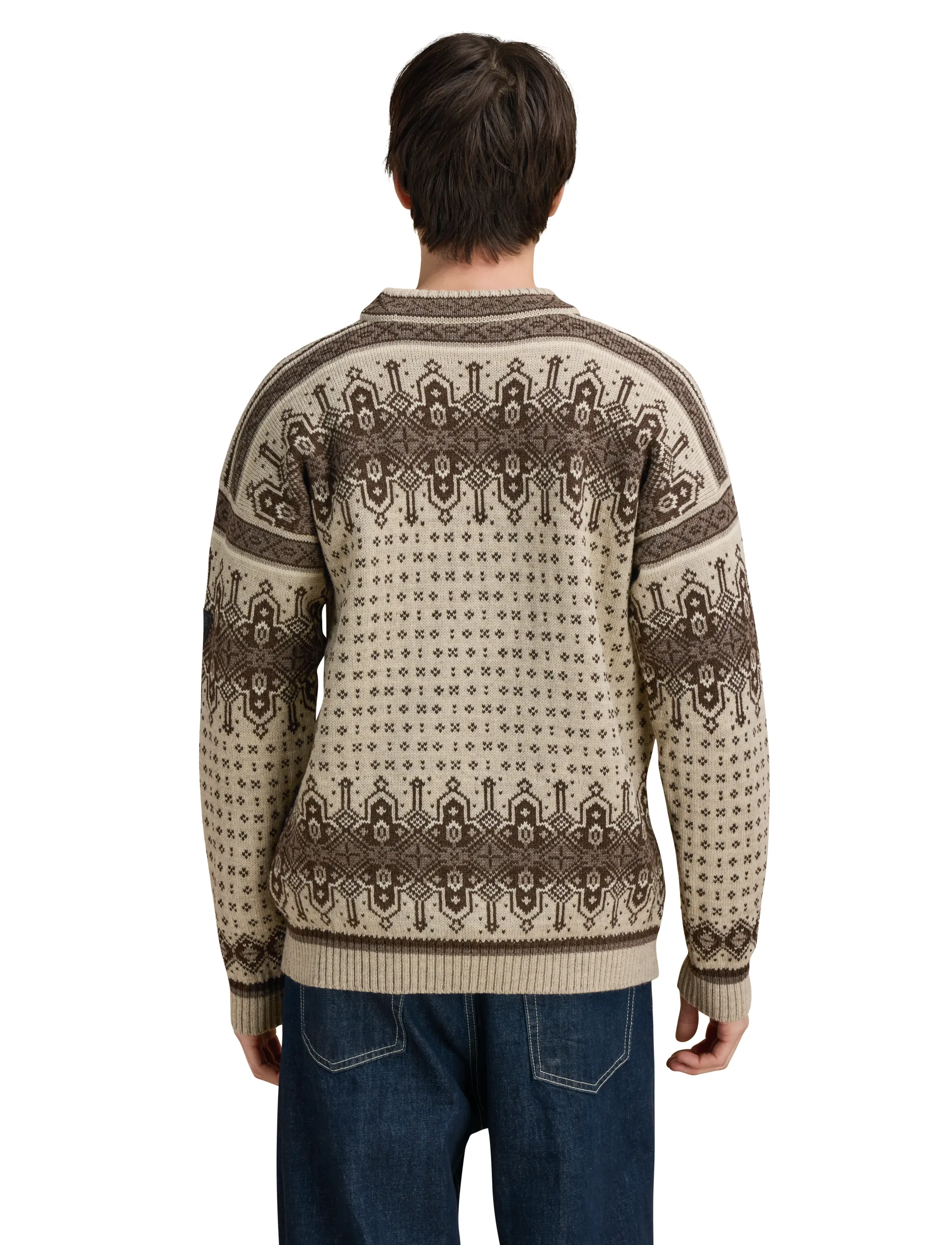 Dale of Norway - Albertville Masc. Sweater - Ümara kaelusega - birch coffee - 3