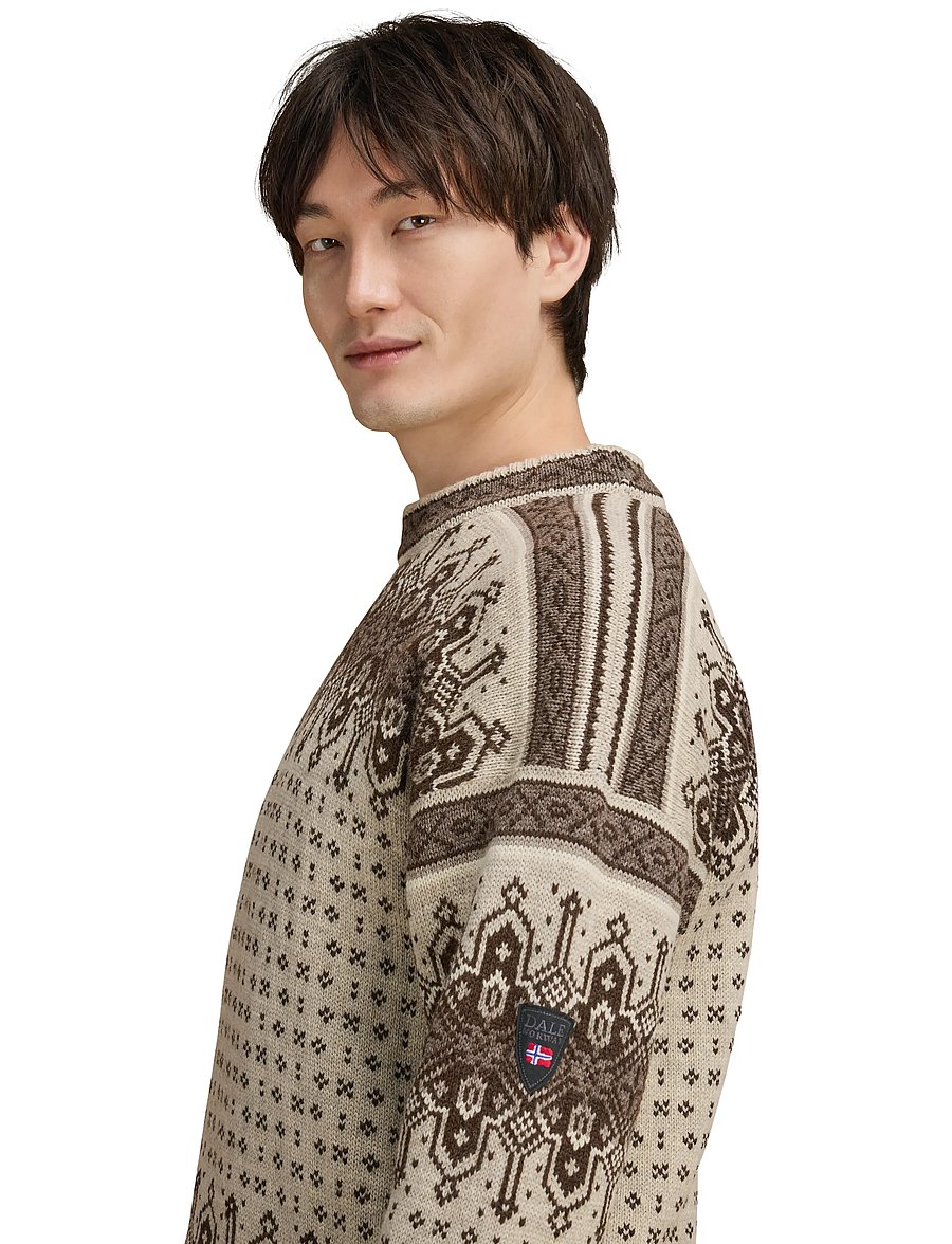 Dale of Norway - Albertville Masc. Sweater - Ümara kaelusega - birch coffee - 4
