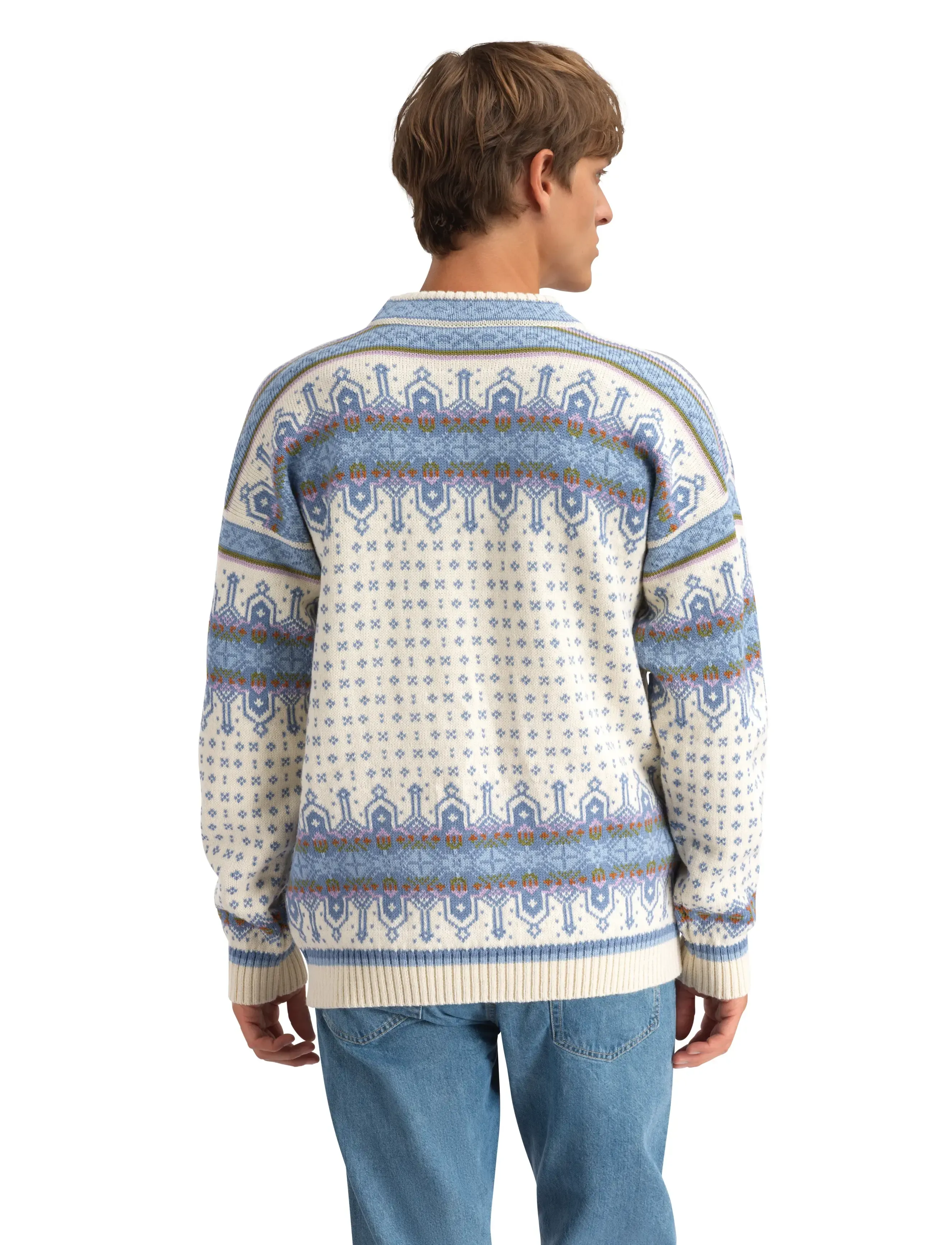 Dale of Norway - Albertville Masc. Sweater - rundhals - offwhite blue shadow - 3