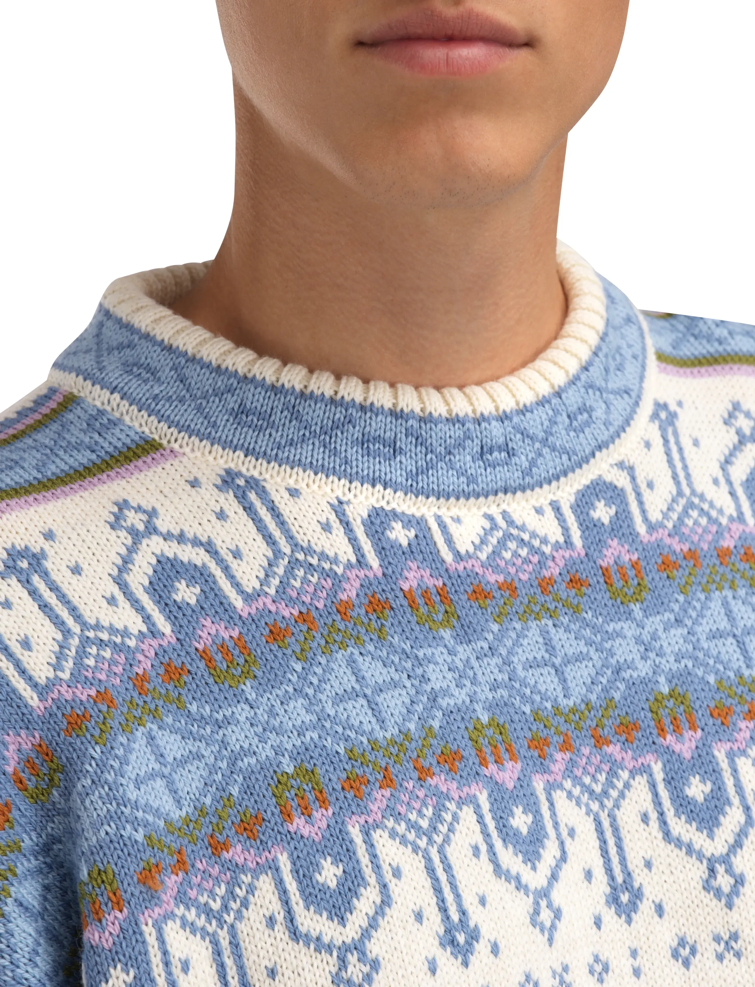 Dale of Norway - Albertville Masc. Sweater - rundhals - offwhite blue shadow - 5