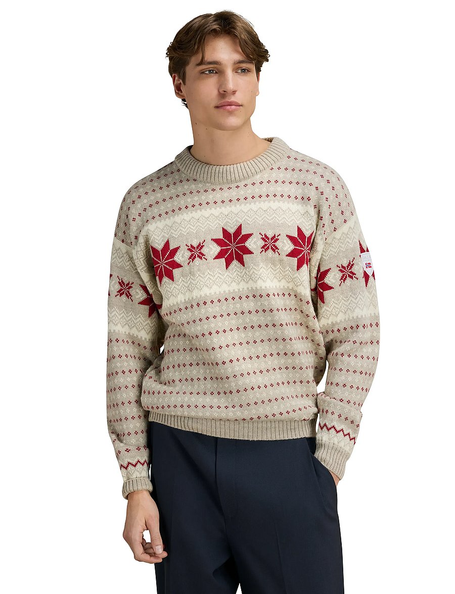 Dale of Norway - Egersund Masc. sweater - Ümara kaelusega - sand offwhite - 4