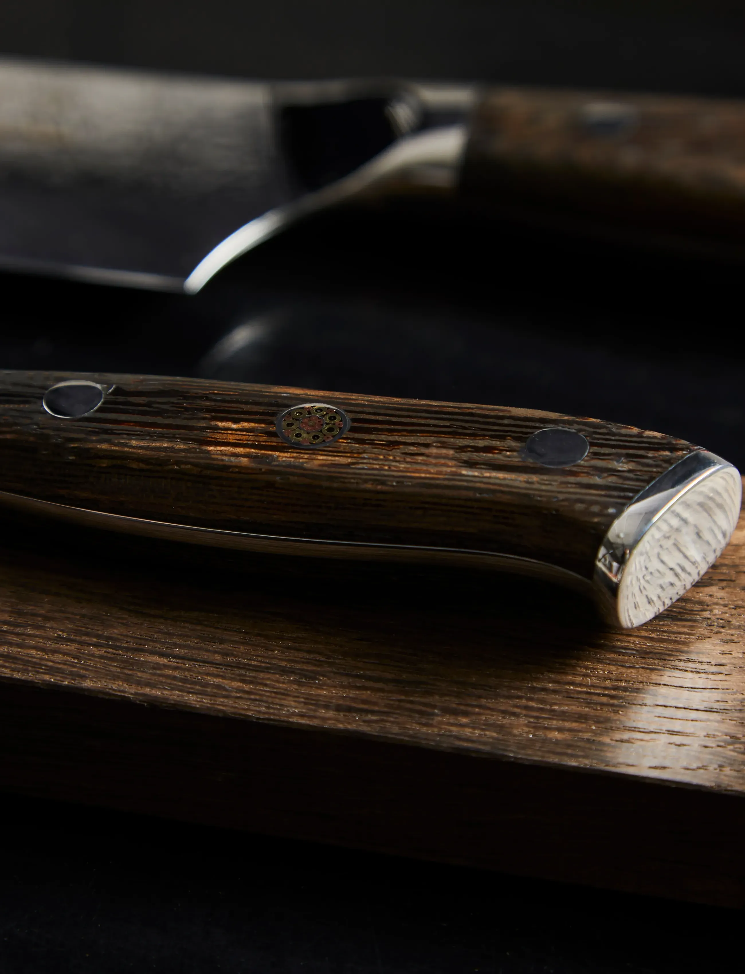 Damascus by Hâws Chef Knife 32 cm + Utility Knife 24cm Wengé, One Size, Black, Knive Og Tilbehør > Knivsæt, Unisex