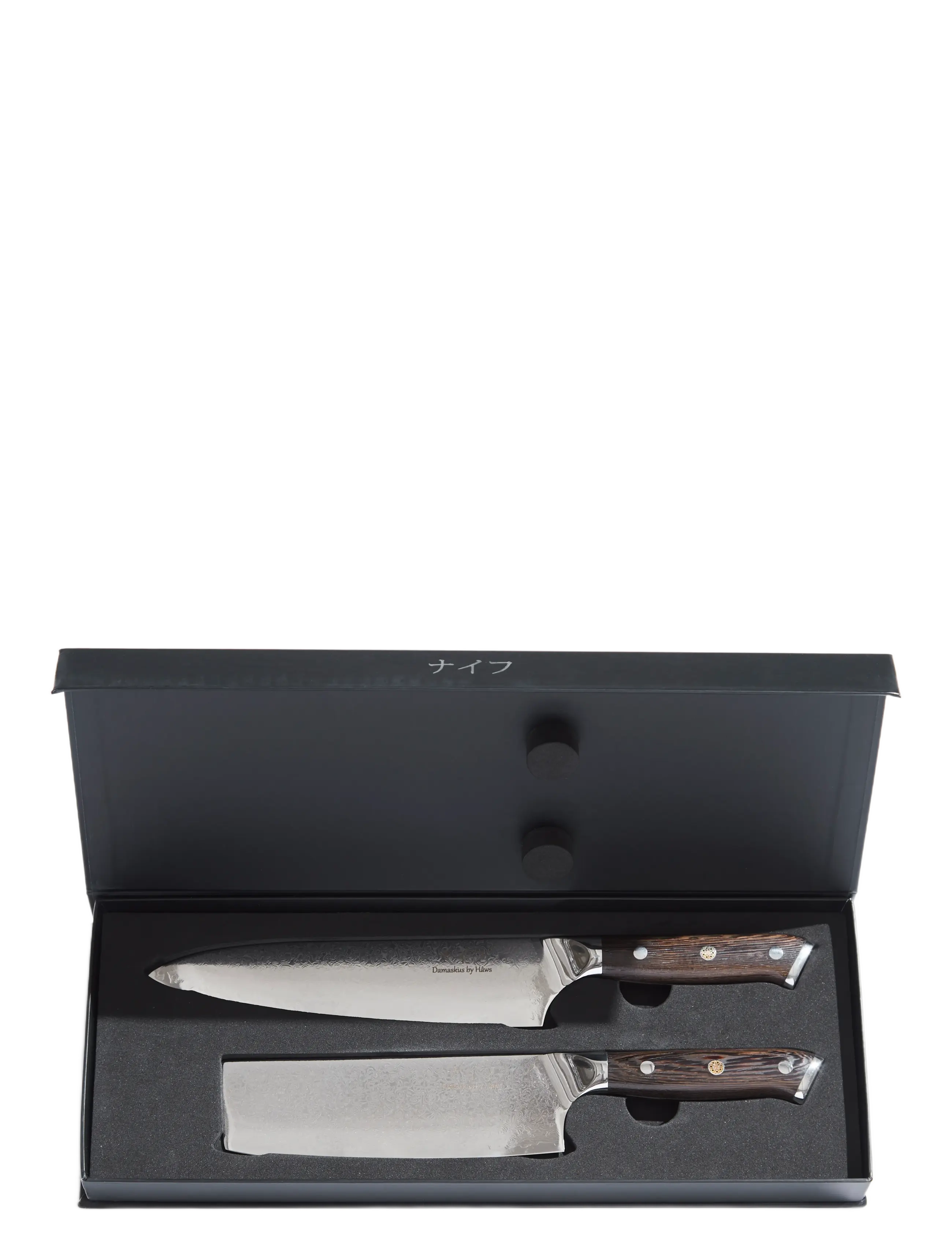 Damascus by Hâws Chef Knife 32 Cm + Vegetable Knife 30 Cm Wengé - Akcija - BROWN / brown