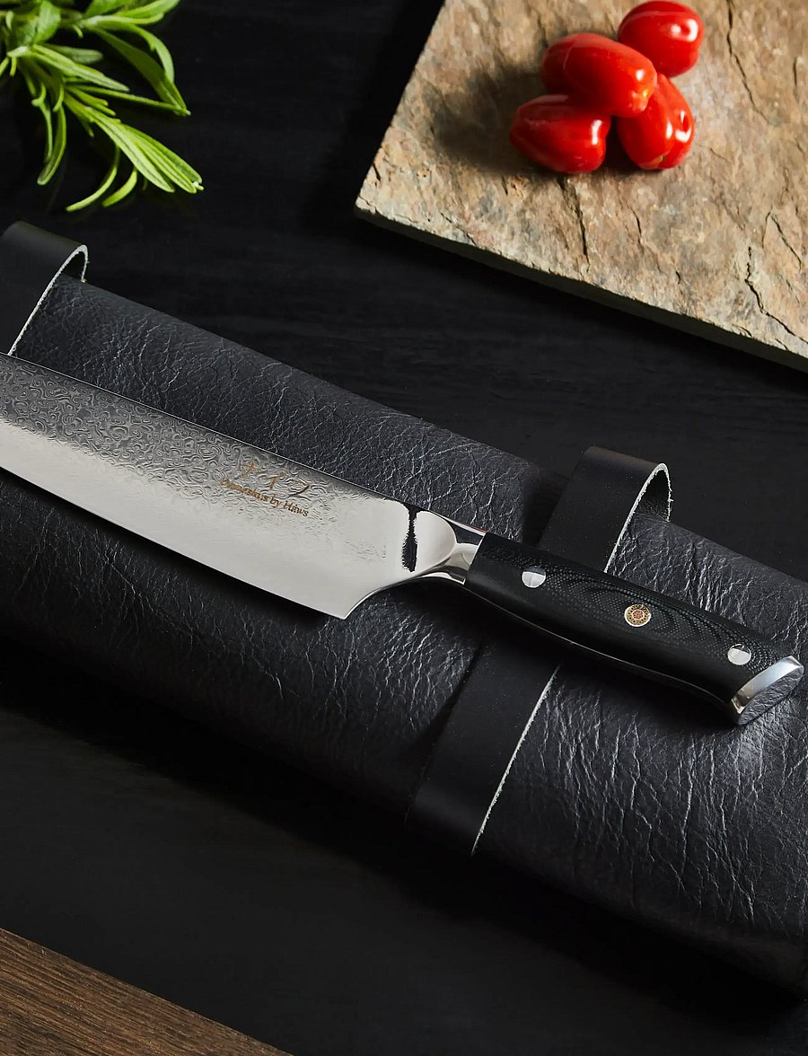 Damascus by Hâws - Chef Knife 33.5 Cm - kochmesser - black - 0