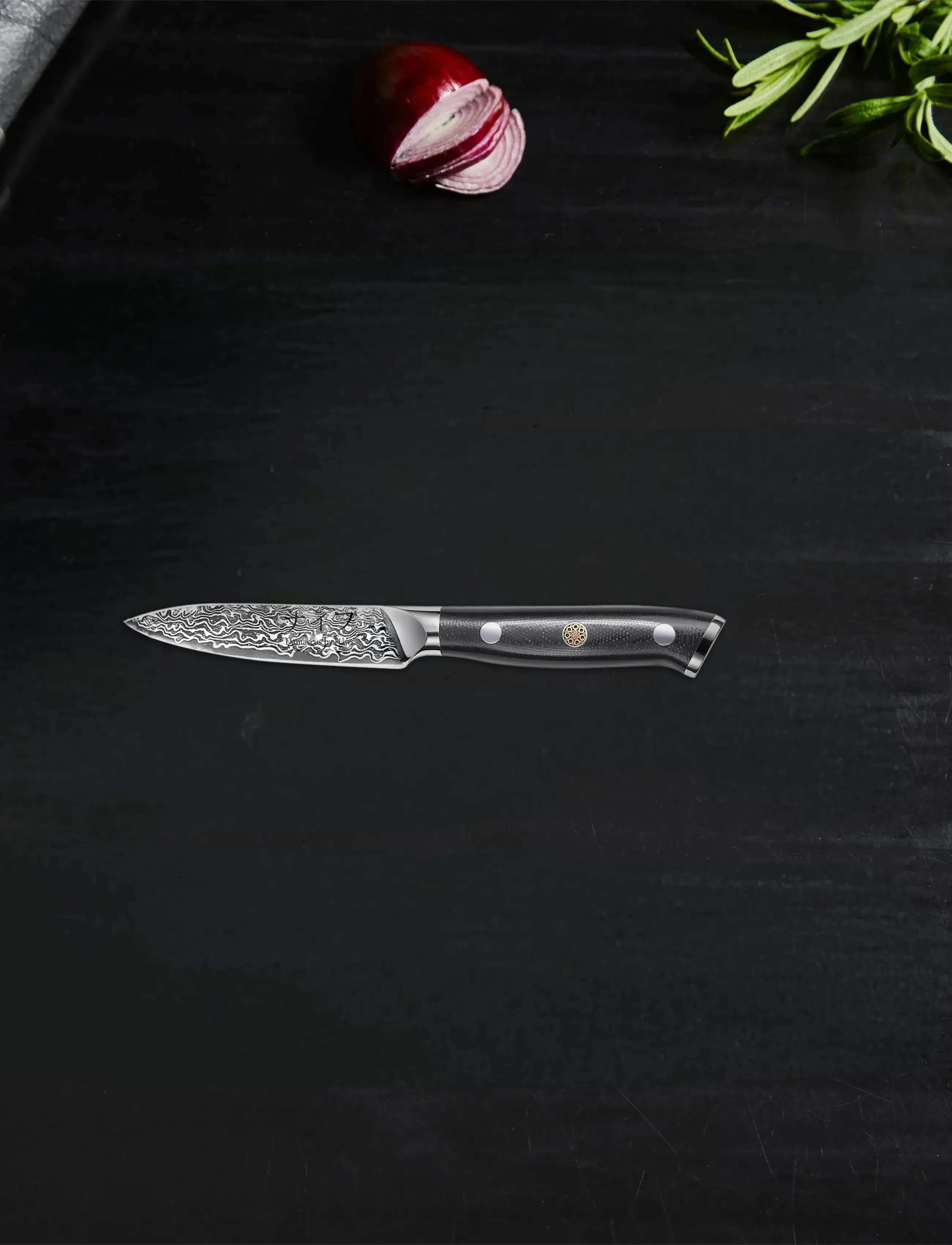 Damascus by Hâws Paring Knife 20 cm, 20 cm, Black, Knive Og Tilbehør > Grøntsagsknive, Unisex